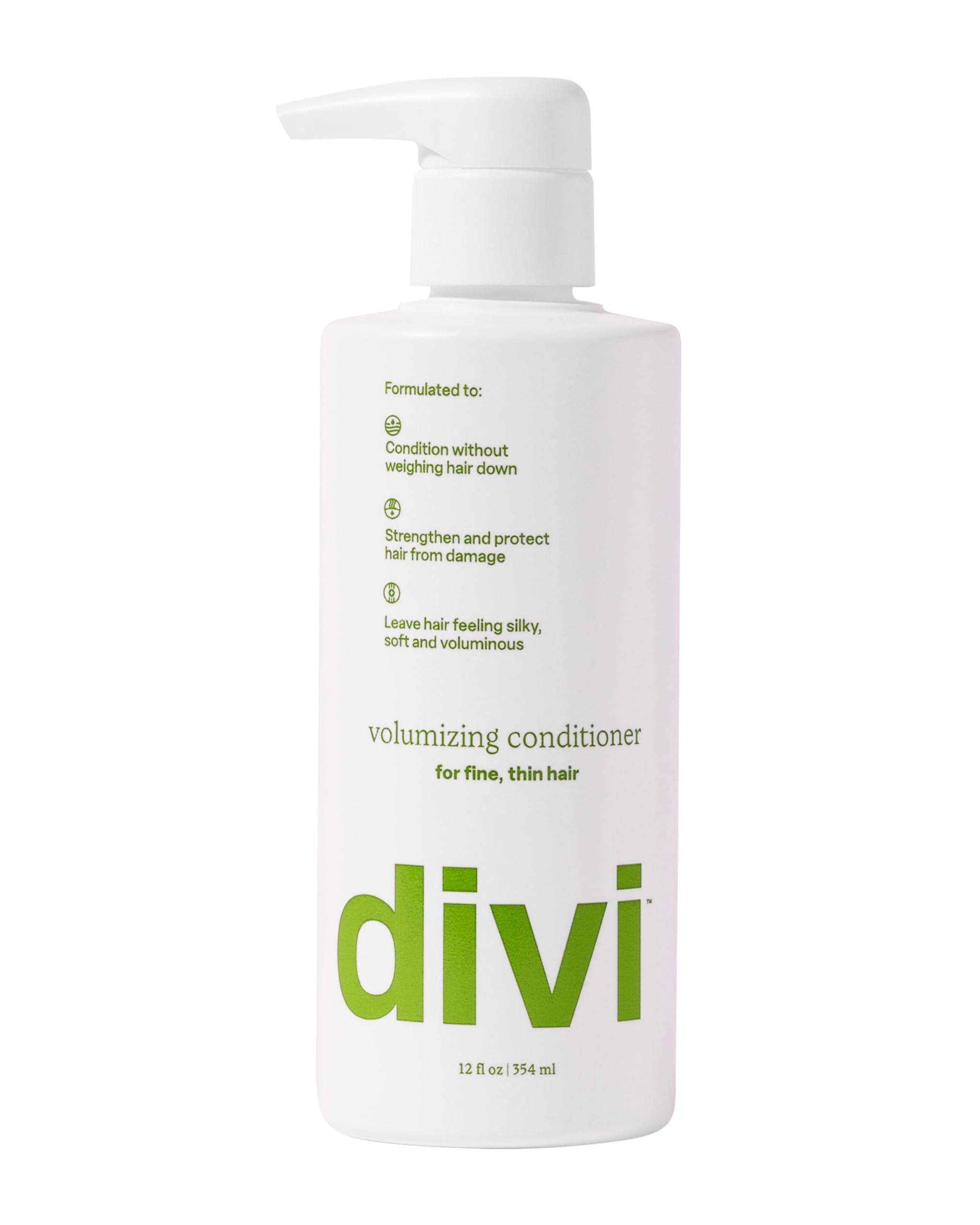 divi Volumizing Conditioner for Women and Men - Lightweight Volume Conditioner for Fine Hair - Designed to Strengthen and Protect the Hair from Damage, 12 Fl Oz.